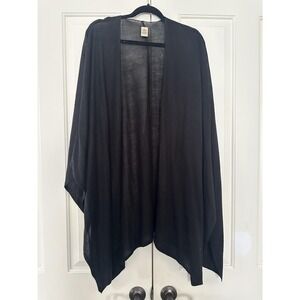 Target Wrap Cardigan Sweater Womens One Size Black Open Front Lightweight Knit